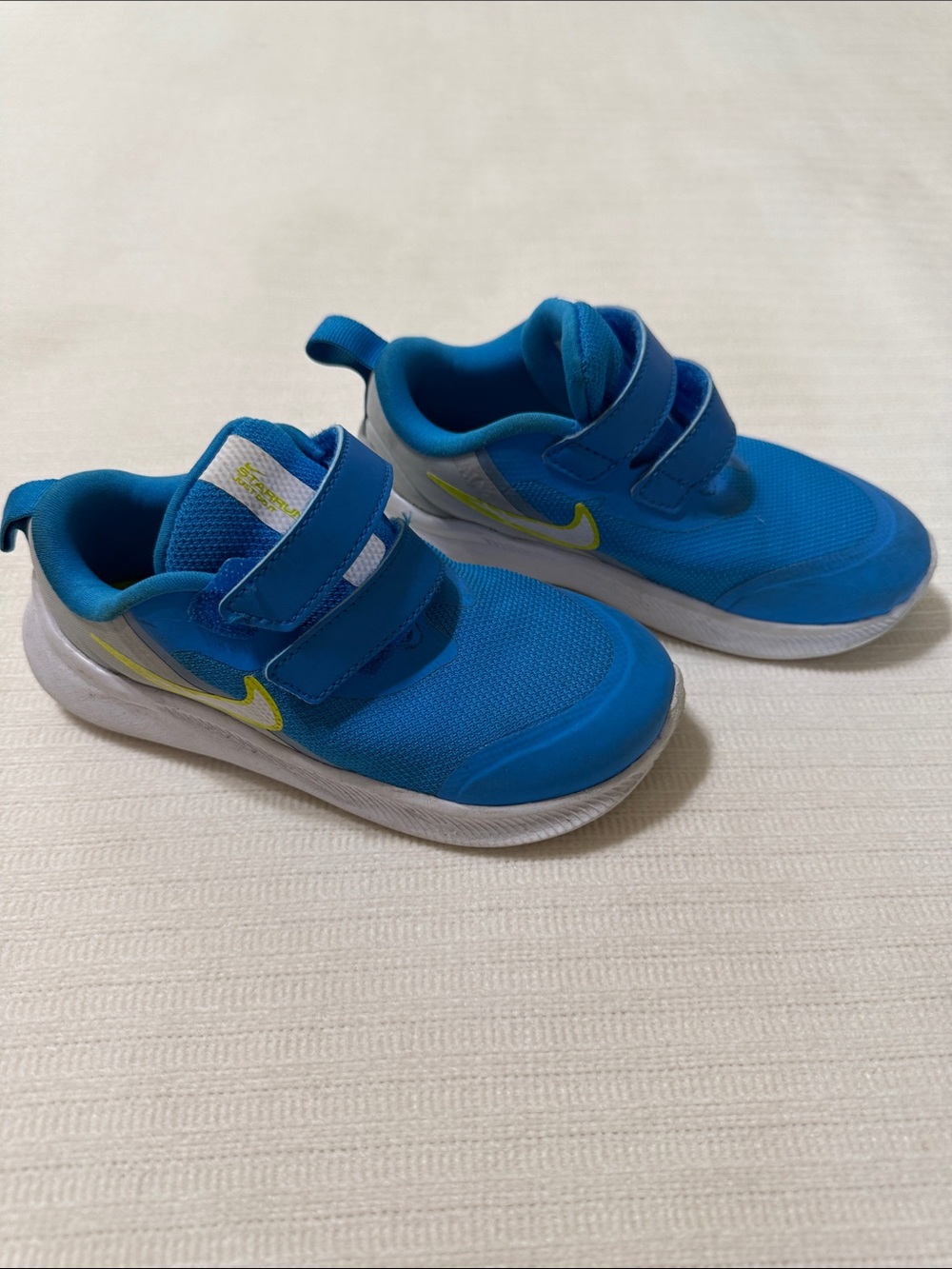 Nike Kids Bright Blue Sneakers with Yellow Accent